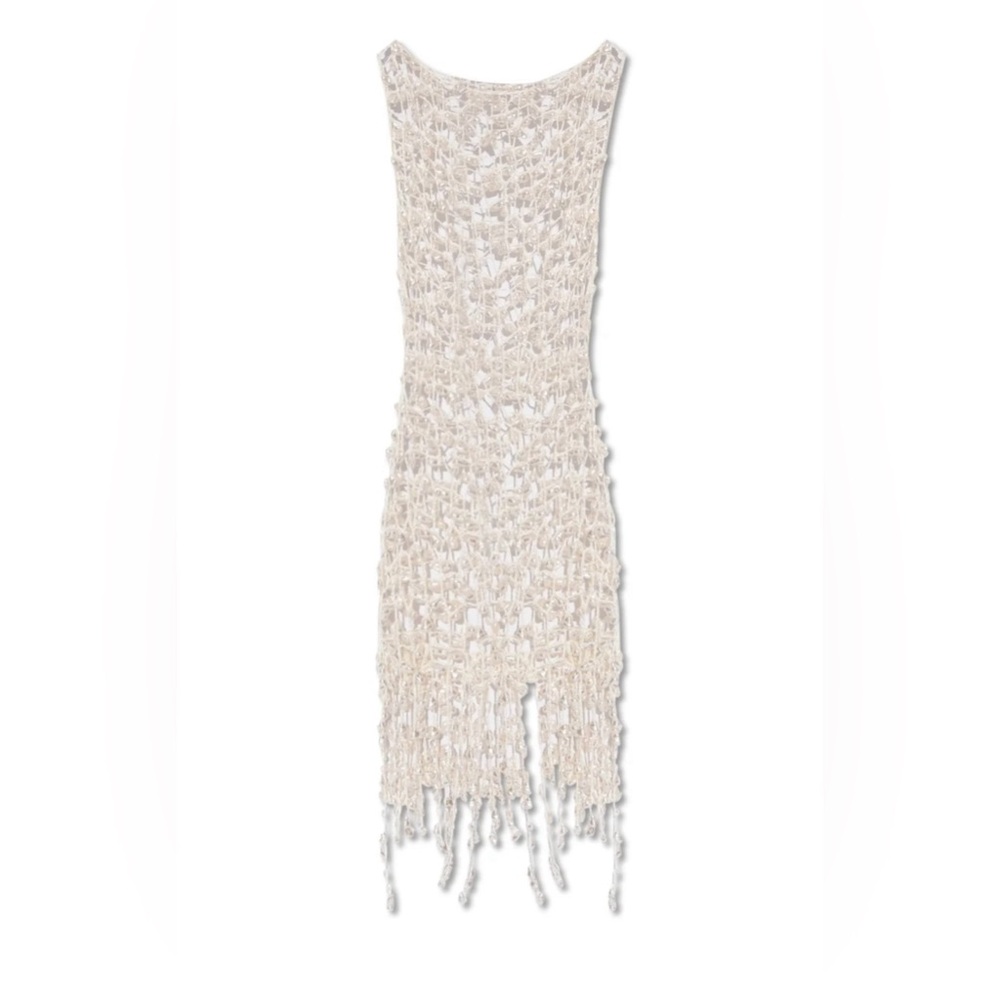 CULT GAIA ROMAN EMBELLISHED DRESS WHITE